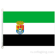 90 * 150 см Extremadura_ (with_coat_of_arms) флаг 100% полиэстер